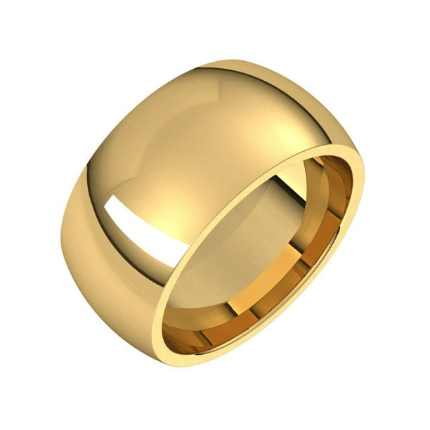 7.5 Size 18K Yellow Gold Half Round Band 7.5 Size 18K Yellow Gold Half Round Band